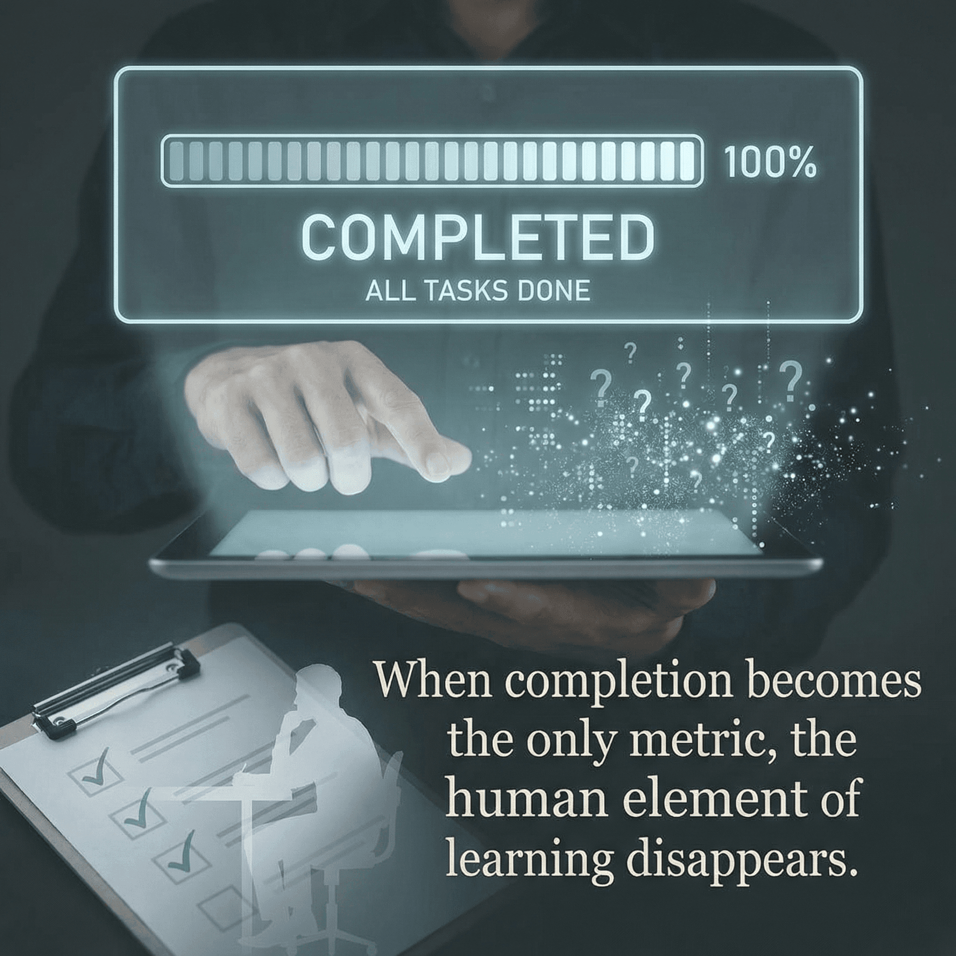 When completion becomes the only metric, the human element of learning disappears.